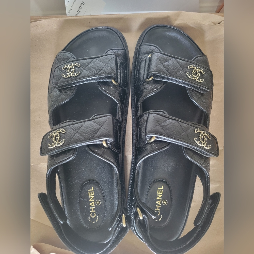 BNIB CHANEL Dad Sandals